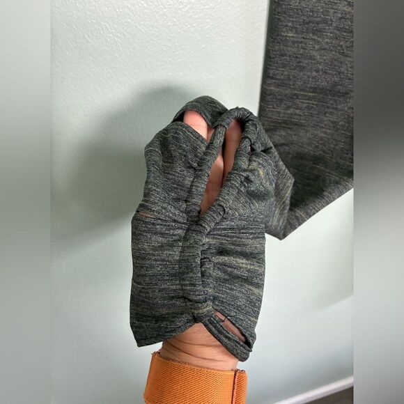 Free People Movement Revolve Cut Out High Waist Leggings Gray Green Marled Sz M - Picture 3 of 8